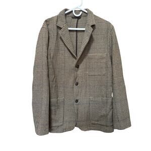 Hartford Plaid Wool Blazer Jacket Brown Check European Size 50